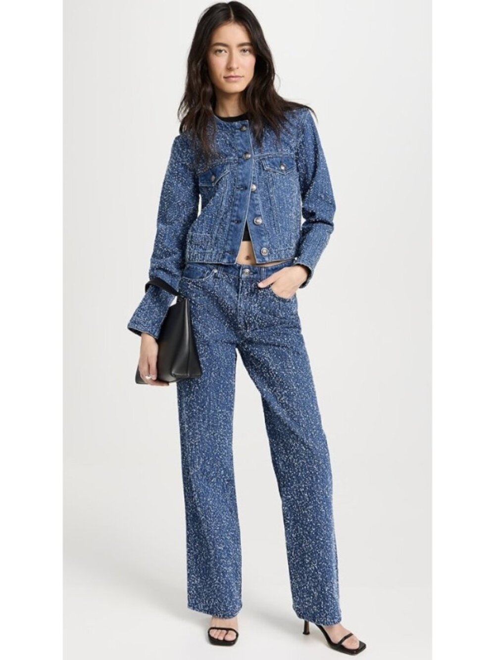 Rag & Bone New York Logan Tweed Denim Jeans Midtweed ( 24 )